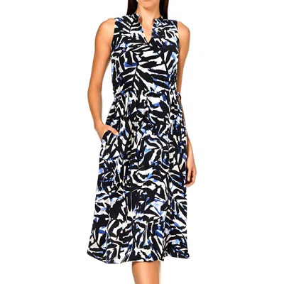 Anne Klein Womens Printed Polyester Midi Dress
