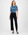 Anne Klein Womens Pull On Wide Leg Pants Xxs P Xxl In Black