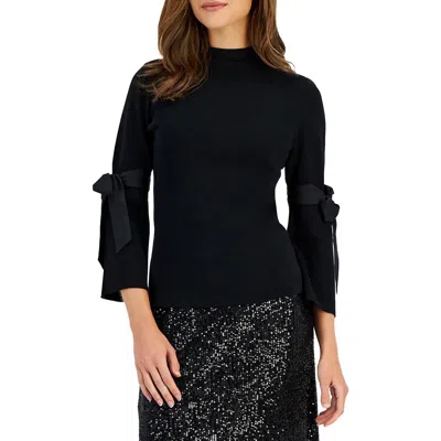 Anne Klein Womens Ribbed Knit Pullover Sweater In Multi