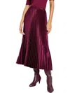 Anne Klein Womens Shimmer Long Pleated Skirt In Multi