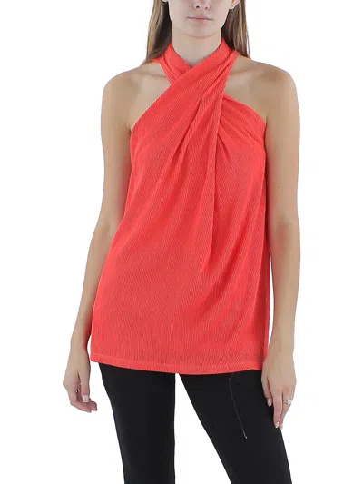 Anne Klein Womens Shutterpleat Sleeveless Shell In Multi