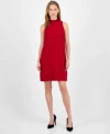 Anne Klein Womens Sleeveless Shift Dress 0p 16 In Red