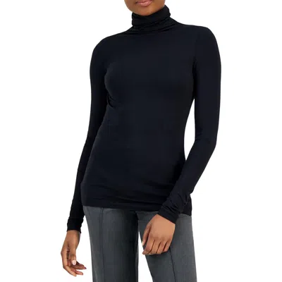 Anne Klein Womens Solid Jersey Turtleneck Sweater In Multi