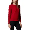 Anne Klein Womens Solid Knit Pullover Sweater In Red