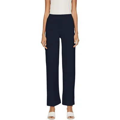 Anne Klein Womens Solid Polyester Dress Pants In Blue