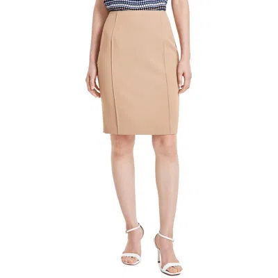 Anne Klein Womens Solid Polyester Midi Skirt In Multi