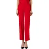 Anne Klein Womens Solid Polyester Straight Leg Pants In Red