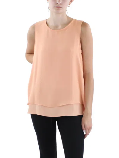 Anne Klein Womens Solid Sleeveless Blouse In Multi