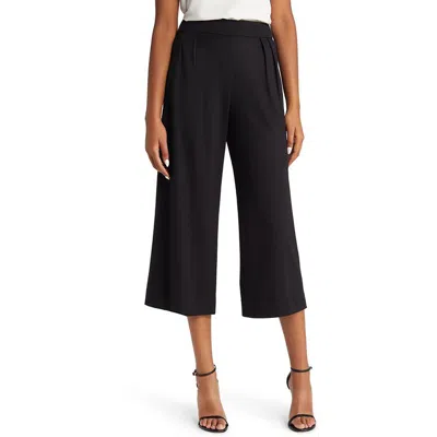 Anne Klein Womens Stretch Rayon Wide Leg Pants In Anne Black
