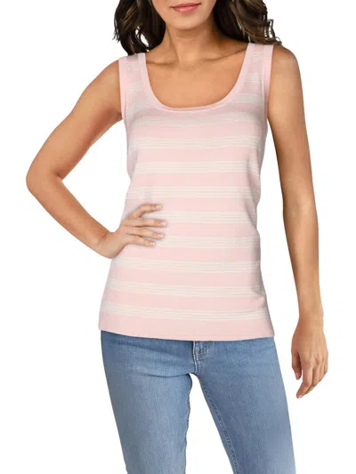 Anne Klein Womens Striped Knit Shell In Multi