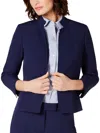 Anne Klein Star-collar Open-front Blazer In Blue