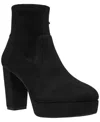 Anne Klein Womens Volt Platform Block Heel Dress Booties In Black