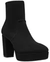 Anne Klein Womens Volt Platform Block Heel Dress Booties In Black
