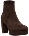 Anne Klein Womens Volt Platform Block Heel Dress Booties In Brown