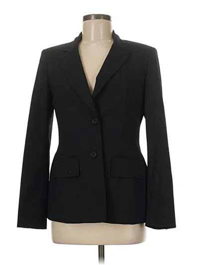 Pre-owned Anne Klein Wool Blazer Jacket In Black