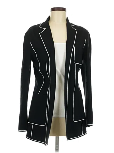 Pre-owned Anne Klein Wool Blazer Jacket In Black