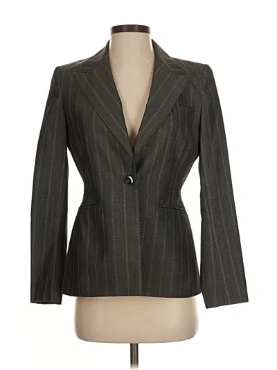 Pre-owned Anne Klein Wool Blazer Jacket In Gray