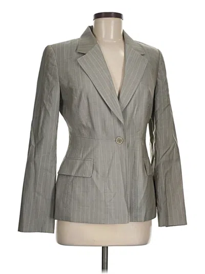 Pre-owned Anne Klein Wool Blazer Jacket In Gray