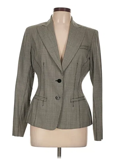 Pre-owned Anne Klein Wool Blazer Jacket In Gray