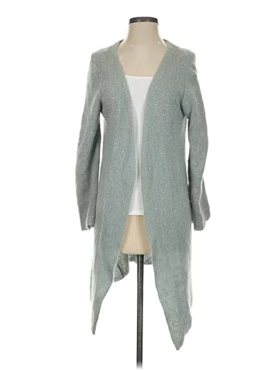Pre-owned Anne Klein Wool Cardigan Sweater In Gray