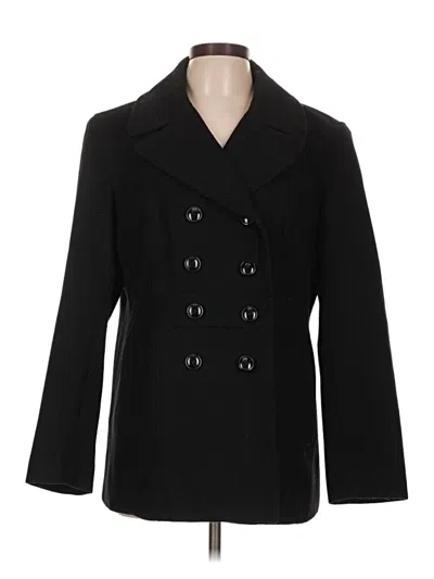 Pre-owned Anne Klein Wool Coat In Black