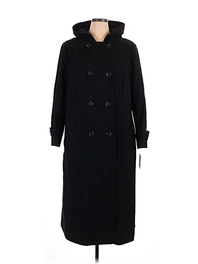 Anne Klein Wool Coat In Black