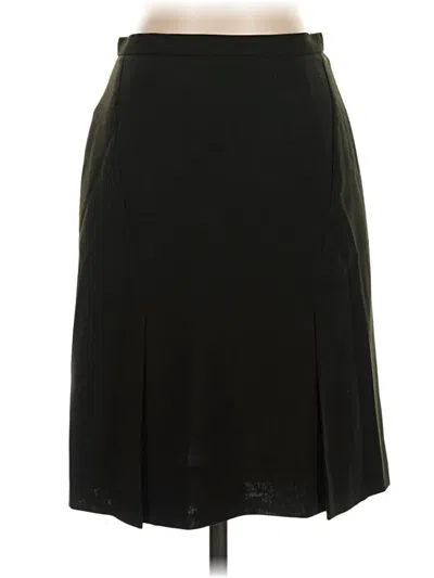 Pre-owned Anne Klein Wool Skirt In Black