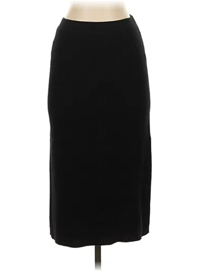 Pre-owned Anne Klein Wool Skirt In Black
