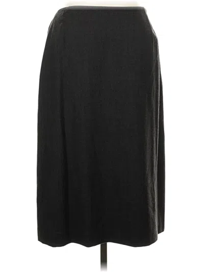 Pre-owned Anne Klein Wool Skirt In Gray