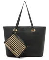 Anne Klein Work Large Tote Bag With Pouch In Black