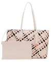 ANNE KLEIN WOVEN TOTE WITH POUCH