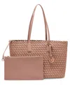 ANNE KLEIN WOVEN TOTE WITH POUCH