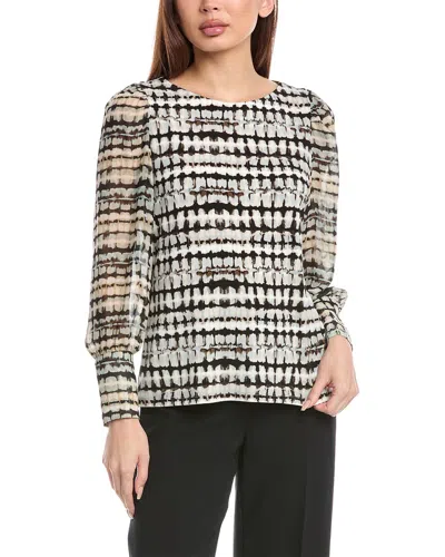 Anne Klein Plus Top In Black