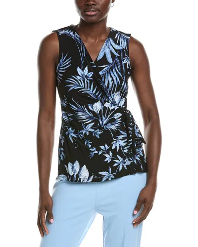 Anne Klein Wrap Top In Black