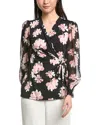 Anne Klein Wrap Top In Multi