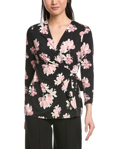 Anne Klein Wrap Top In Multi