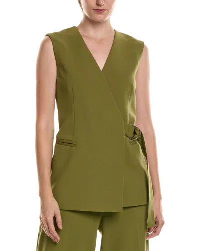 Anne Klein Wrap Vest In Green