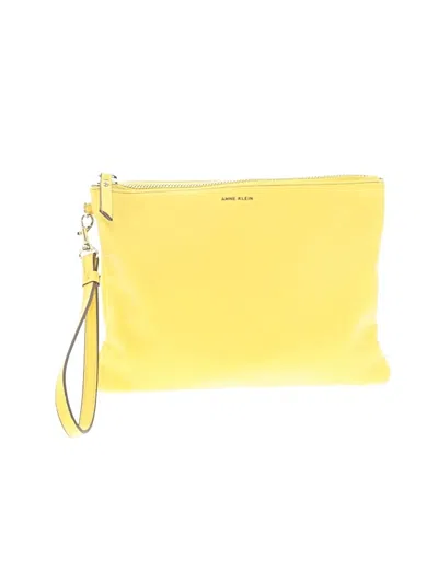 Pre-owned Anne Klein Wristlet In Yellow