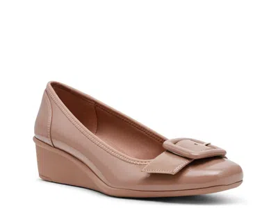 Anne Klein Wyatt Wedge Pump In Brown