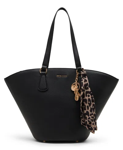 Anne Klein X-large Textured Scarf Tote Bag In Purple