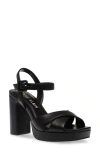 Anne Klein Zena Ankle Strap Platform Sandal In Black