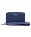 Anne Klein Zip Around Wallet In Blue