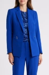 Anne Klein Zip Pocket Blazer In Vibrant Cobalt