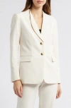 Anne Klein Zoe Shawl Collar Blazer In Anne White