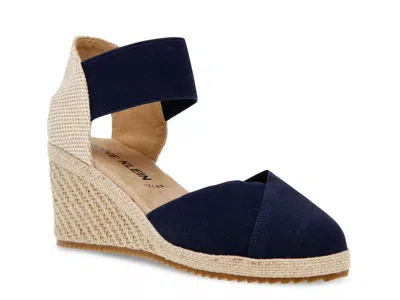 Anne Klein Zoey Espadrille Wedge Sandal In Blue