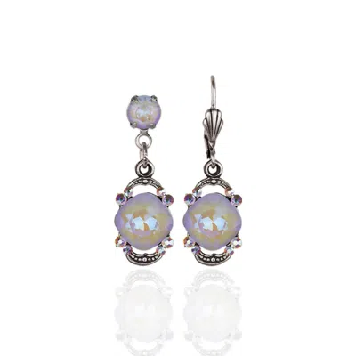 Anne Koplik Women's Eva Crystal Earrings In Lavender Delite In Red