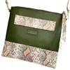 Anne Schollenberger Women's Green Crossbody & Clutch No One Olive & Snake In Green