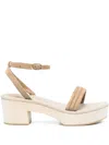 Anne Thomas Ankle-strap Platform Sandals In Multi