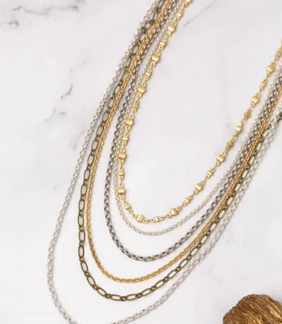 Anne Vaughan Women's Metallic Multistrand Necklace