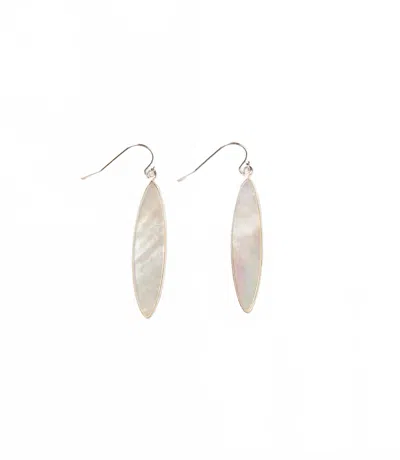 Anne Vaughan Women's Oval Mother Of Pearl Earrings In Multi